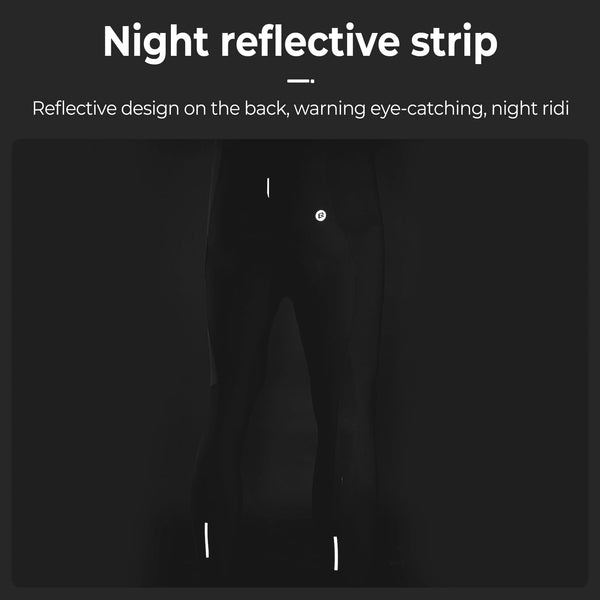 ROCKBROS Men's Cycling Pants with 3D Padding, Breathable Bike Tights for Road MTB Riding with Pockets Black