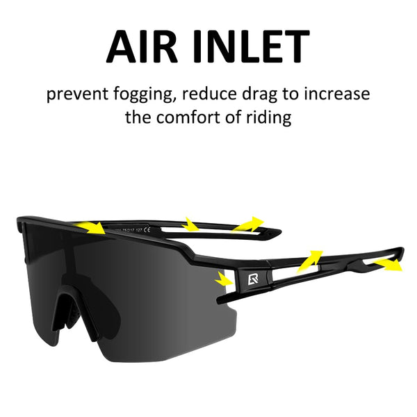 ROCKBROS Polarized Sunglasses for Men Women UV Protection Cycling Sunglasses Sport Glasses