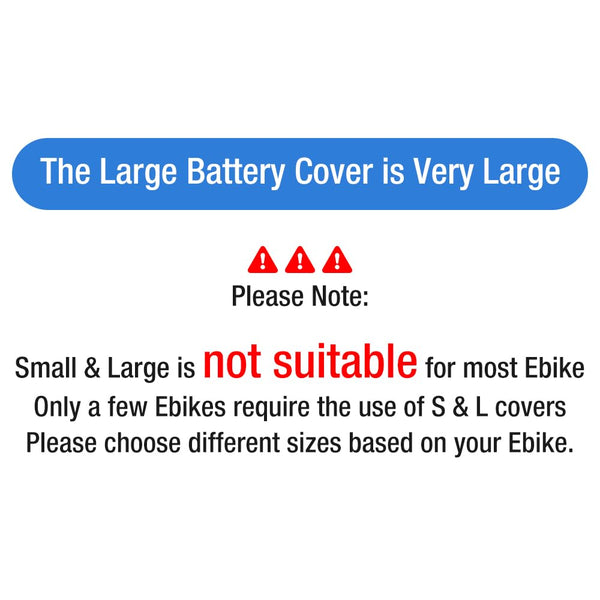 S/M/L Sizes Battery Cover for Electric Bicycles, Ebike Frame Battery Protector Cover