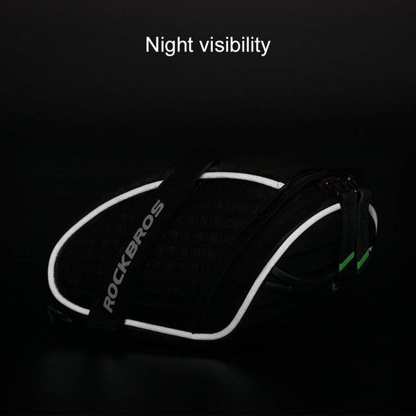ROCKBROS Bike Seat Bag, Bicycle Saddle Bag Under Seat 3D Shell Cycling Seat Pack for Mountain Road Bikes Black