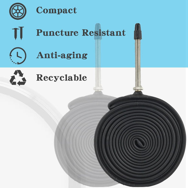 6 Pack 700c Bike Tire Tube 700 x 23c 25c 28c 30c 32c 35c 38c 40c 42c Road Bike Tubes 700C Inner Tube 48mm Presta Valve Butyl Rubber Bicycle Tube and Tire Levers