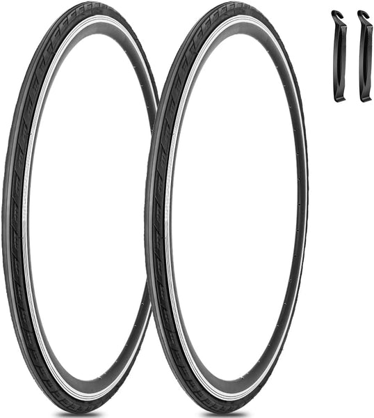 2 Pack 700x25C Bike Tire 700C Foldable Repalcement Tires for Road Bicycle