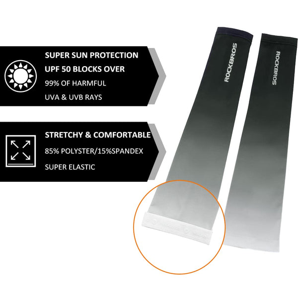 ROCKBROS Sun Protection Arm Sleeves Cooling Running Golf Fishing Cycling Arm Sleeves
