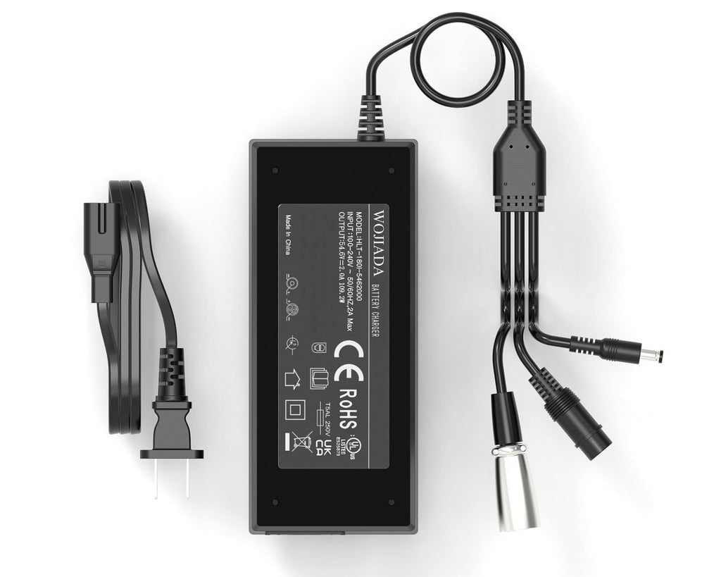 universal ladegerät e-bike 54.6V 2A Universal E-Bike Charger with 3 Output Connectors – TRIPPER ELECTRIC BIKES