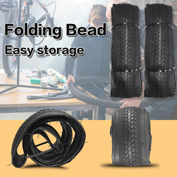 24X1 3/8 (37-540) Bike Tires 24" Inch Bike Tire Compatible with 24 x 1 3/8 Road Bike Wheelchair Tires Bicycle Tires