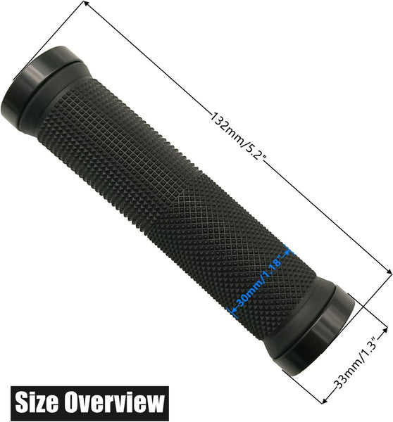 MTB Bike Grips, Anti-Slip Handlebar Grips with Elastic Grain Design, Black