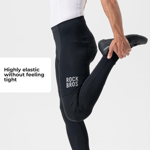 ROCKBROS Men's Cycling Pants Padded Bike Pants Road Biking Tights Breathable Bicycle Pants