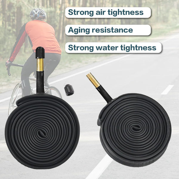 6 Pack 700c Bike Tire Tube 700 x 23c 25c 28c 30c 32c 35c 38c 40c 42c Road Bike Tubes 700C Inner Tube 48mm Presta Valve Butyl Rubber Bicycle Tube and Tire Levers