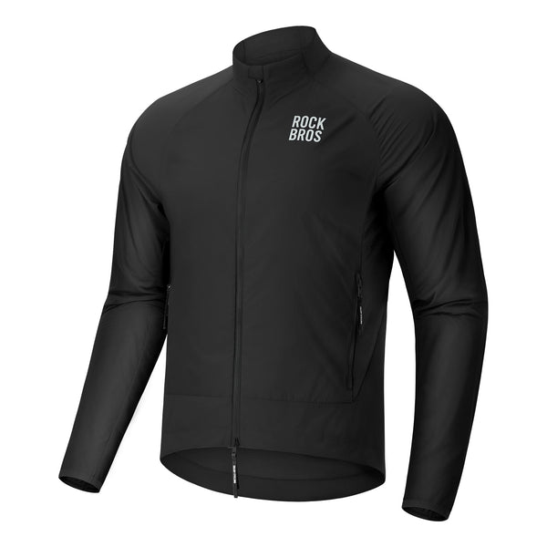 ROCKBROS Cycling Jackets for Men Breathable Cooling Lightweight Long Sleeve Cycling Jersey Running Cycling Windbreaker