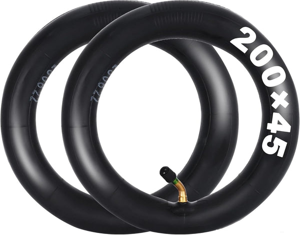 2 Pack of 8x1 1/4 200x45 Inner Tubes with Angled Valve Stem Replacement for A-Bike Folding Bike Jetson Beam Electric Scooter Butyl Rubber