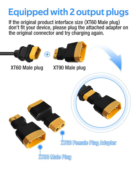 54.6V 3A / 5A Super Fast Charger for 48V Lithium Battery,No Adapter,7 Types of Plugs to Choose from, More Secure.Compatible with Most Plugs. with Cooling System (Cannon/XLR plug-3A)