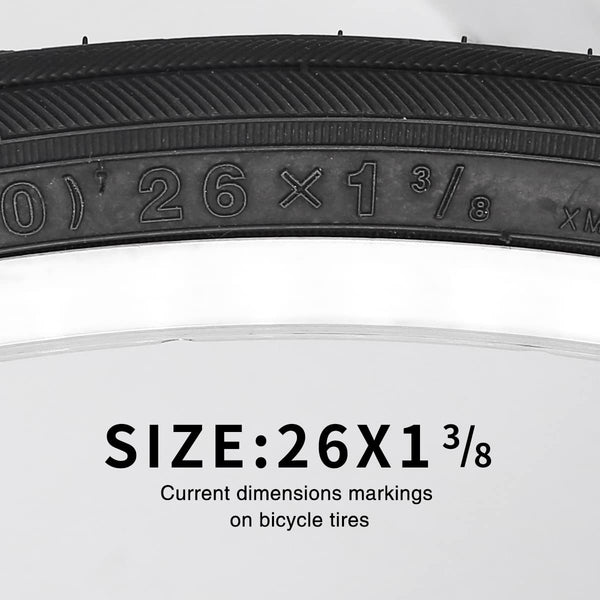 26X1 3/8 (37-590) Road Bike Tires with or Without Bike Tubes 26x1.3/8 32mm AV Schrader Valve