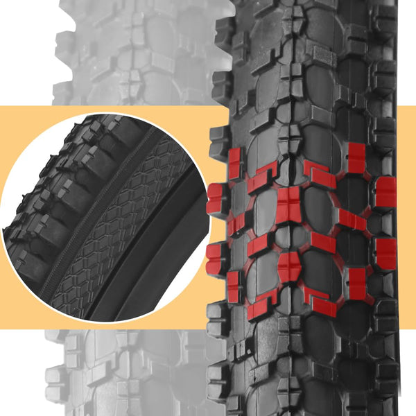 24 X 1.95 Inch Folding Bike Tires with 3mm Anti Puncture Proof Protection for Mountain Bicycles