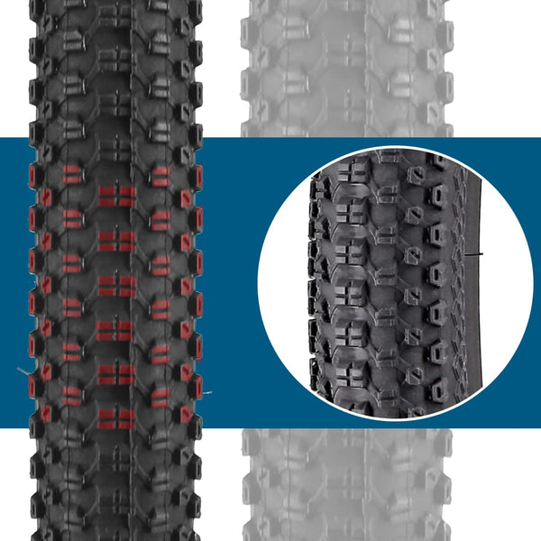 2 Pack Bike Tire 24 26 27.5 X 1.95 27.5 29 X 2.125 Inch Folding Replacement Bike Tire with Tire Levers Foldable Bead Wire Bicycle Tire for Mountain Bike