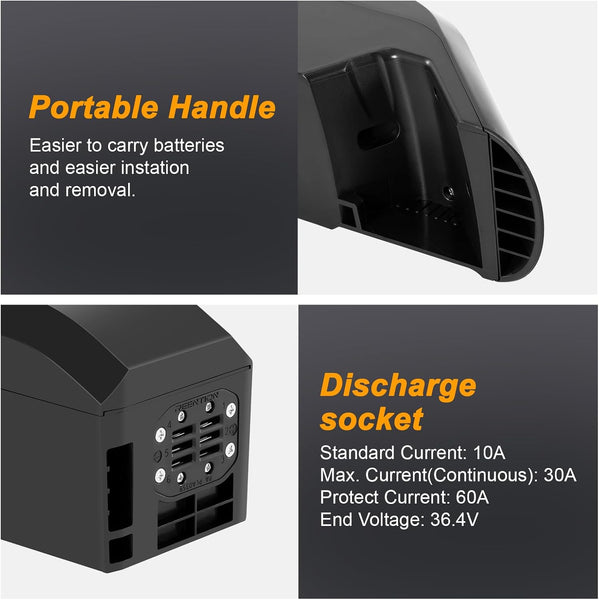 YS YOSE POWER 48V 17.5Ah for Himiway Cruiser Battery Replacement Electric Bike Battery 48V Compatible with D3 D3 ST E-Bikes Electric Bicycle Batteries