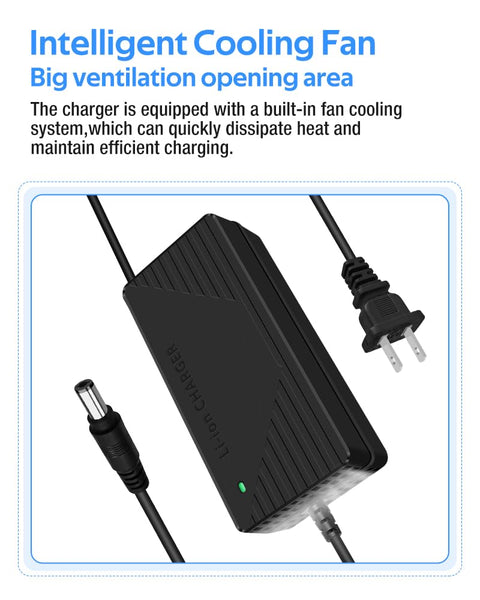 42V 5A Charger Charging Speed is 300% Fast Than 1.5A and 150% Faster Than 2A,6 Plug Suitable for Various Lithium Batteries, Such as Lawn Mower and Wheelchair Lithium Batteries, etc. (5A-6 Plugs)