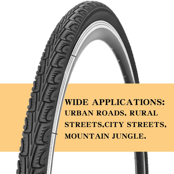 700x35C Bike Tire Foldable Replacement Tires with or Without Bike Tubes and Tire Levers for Road Bicycle