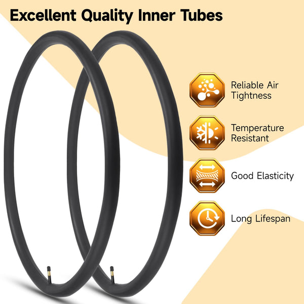 yeesport 29 inch Bike tire Replacement Set, 2-Pcs 29" x 2.215" Mountain Bike Tire Tube 57-622 with Levers Compatible Compatible with 29x2.0 29x2.10 29x2.125 Bicycle Tires