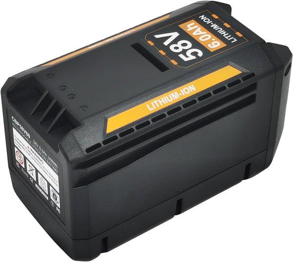 Replacement Battery 58V 6.0Ah for Echo, Compatible with CBP-58V40, CBP-58V20, CBP-58V2AH, CHT-58V, CDST-58V, CPLB-58VBT, CST-58V Cordless Tools, Chainsaw, Blower & More
