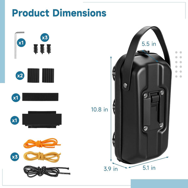 yeesport Electric Scooter Bag 5L, EVA Hard Shell Scooter Handlebar Bag Waterproof, Front Hanging Storage Pouch with Quick Release Bracket, 4 Compartments for Phone Tools E-Bike Folding Bike