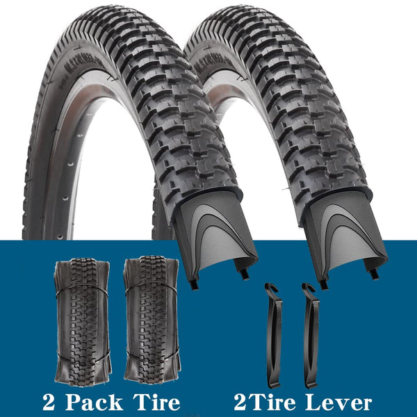 2 Pack 26/27.5 x 2.10 Bike Tires 26/27.5 inch Folding Bike Tires Fit for 26/27.5 X 1.95/2.10/2.125 Mountain Bike Beach Cruiser Bike City Urban Bicycles Bikes