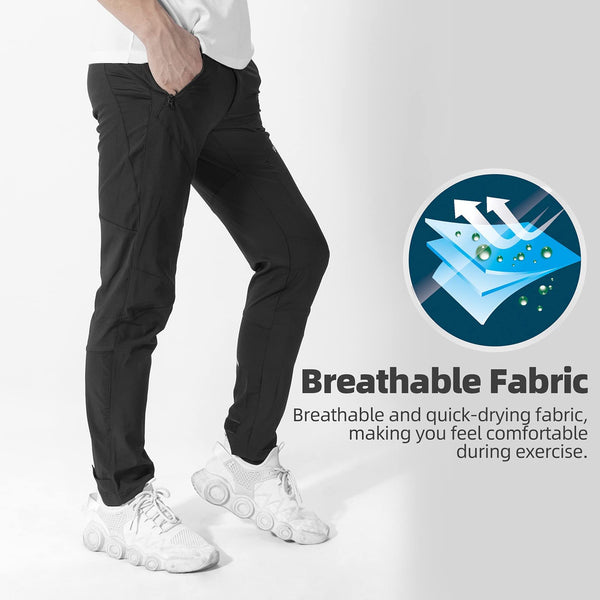 ROCKBROS Mens Cycling Pants Mountain Bike Pants Quick-Dry Biking Pants for Running Hiking Outdoor Sports