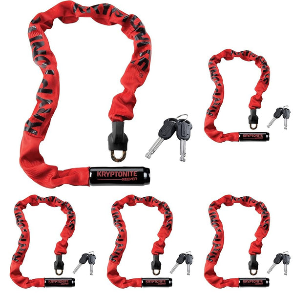 Kryptonite Keeper 785 Bike Chain Lock, 2.8 Feet Long Heavy Duty Anti-Theft Bicycle Chain Lock with Keys for Bike, Motorcycle, Scooter, Bicycle, Door, Gate, Fence | chain-bike-locks