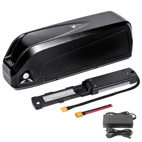 48V 13Ah Ebike Battery, Lithium Battery with 30A BMS for Electric Bicycles,Motorcycles (100-1000W) Motors, Includes Safe Lock,USB Output,Led Indicator Light, XT60 Connector&Base (48V 13AH)