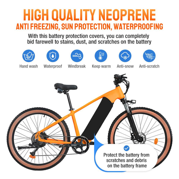S/M/L Sizes Battery Cover for Electric Bicycles, Ebike Frame Battery Protector Cover