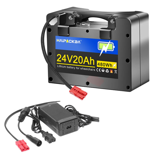 24V12Ah Lithium Battery for Wheelchair Battery, Built-in 30A BMS for 100W/250W/350W/500W/750W Motors,Replacement Lead-Acid Batteries, with 29.4V 2A Charger&Anderson Connector(24V 12AH)