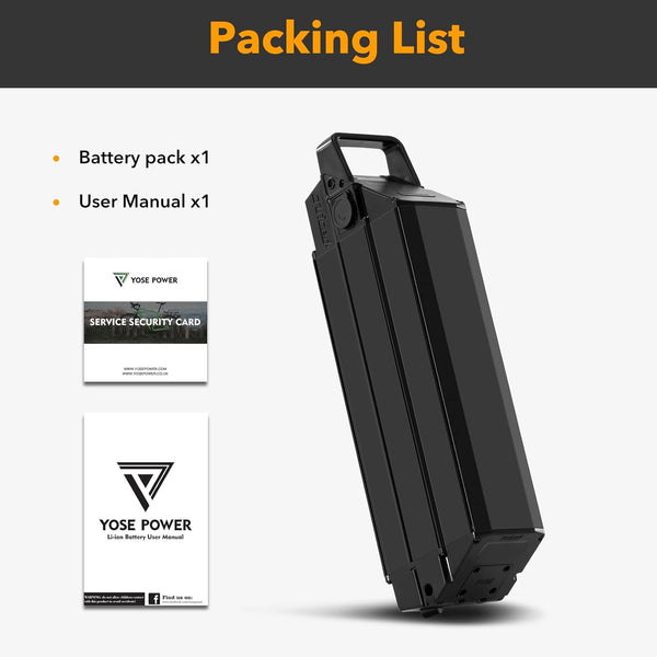 YS YOSE POWER 52V19.2Ah Ebike Battery Compatible for Juiced Bike Fit for RipCurrent Crosscurrent S2 X Scorpion X HyperScorpion CamScrambler CityScrambler HyperScrambler RipRacer Battery Replacement