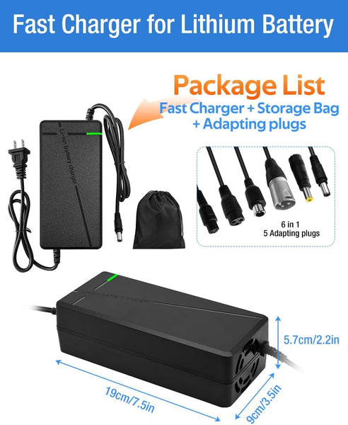 67.2V 5A Charger for Golf Cart, 6 Types of Plugs, Not for Lead-Acid Batteries