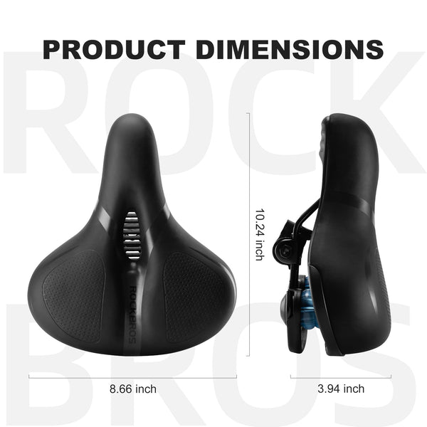 ROCKBROS Wide Bike Seat with Dual Shocks - TRIPPER ELECTRIC BIKES