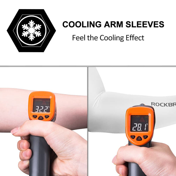 ROCKBROS Sun Protection Arm Sleeves Cooling Running Golf Fishing Cycling Arm Sleeves