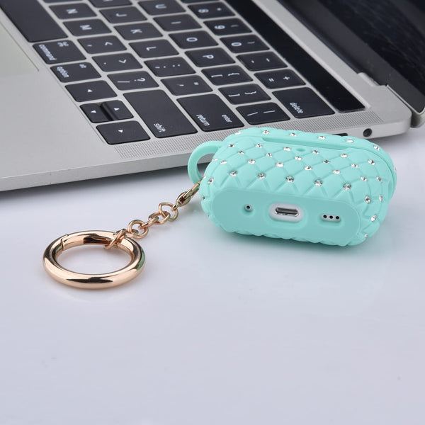 Case Compatible with AirPod Pro 2 Protective Cover with Keychain (503-Green)