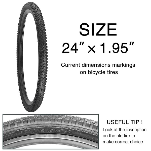 Bike Tire 24/26/27.5 x 1.95 27.5/29 X 2.125 Inch Folding Bead Replacement Bike Tire for Mountain Bike