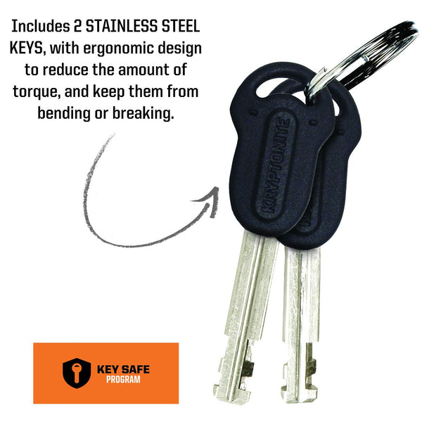 Kryptonite Keeper Standard Bike U-Lock, Heavy Duty Anti-Theft Bicycle U Lock Sold Secure Silver, 12mm Shackle with Mounting Bracket and Keys for Bike, Motorcycle, Scooter, Bicycle, Door, Gate, Fence | bike-locks