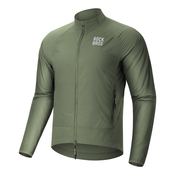 ROCKBROS Cycling Jackets for Men Breathable Cooling Lightweight Long Sleeve Cycling Jersey Running Cycling Windbreaker