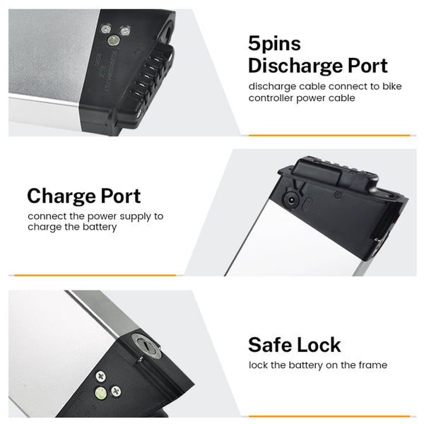 DCH-006 Folding Ebike Battery 48V 10.4Ah Built-in e-Bike Battery fit for Lectric xp 2.0 /Bezior x500/Jasion EB7/LAFLY X3 X5/JINGHMA R7 R5 Batteria (48v10.4Ah)