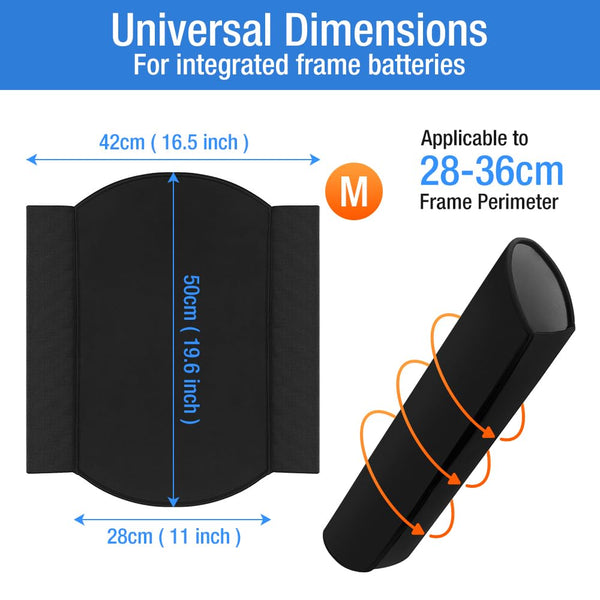 S/M/L Sizes Battery Cover for Electric Bicycles, Ebike Frame Battery Protector Cover