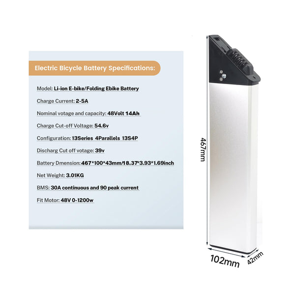 48v Ebike Battery Fit for Lectri XP 2.0 Lectri XP Step Thru 2.0 Electric Bike Batteries 48V 14Ah Batteria for Lectri XP 2.0 Lectri XP Step Thru 2.0 (48v14Ah Step2.0) UL Certified
