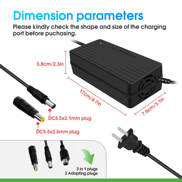 54.6V 3A/5A Fast Charger for All Batteries with a Nominal Voltage of 48V and a Fully Charged Voltage of 54.6V,Including RV,Trailer and Marine Batteries that Meet This Condition