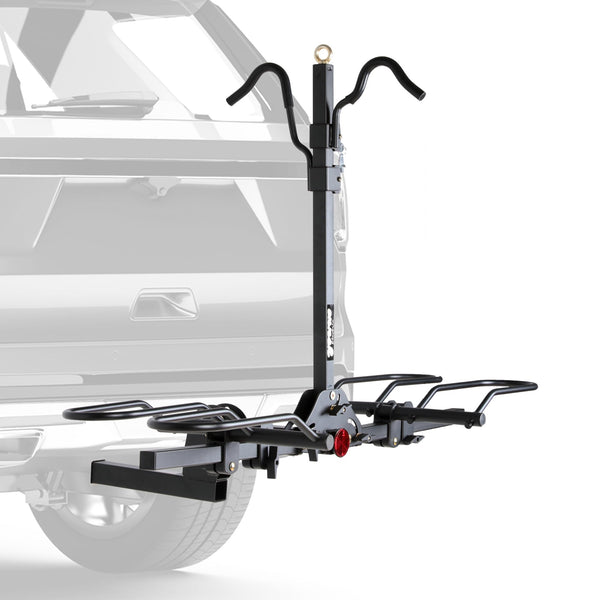 YOUNG ELECTRIC 200LBS EZ-FOLD Aluminum 2-Ebike Carrier with Ramp for Bikes and Electric Bike, Car SUV Truck Van RV and Trailer