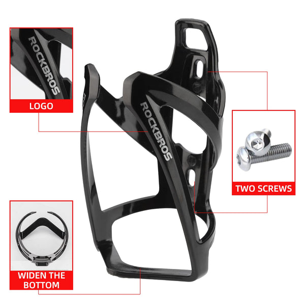 ROCKBROS Bike Water Bottle Holder Ultra-Light Bicycle Bottle Cages with Screws Tool, Universal Bike Cup Holder for Road MTB Mountain Bikes Cycling Accessories（2 Pack） - TRIPPER ELECTRIC BIKES