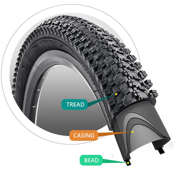 Bike Tire 24/26/27.5 x 1.95 27.5/29 X 2.125 Inch Folding Bead Replacement Bike Tire for Mountain Bike