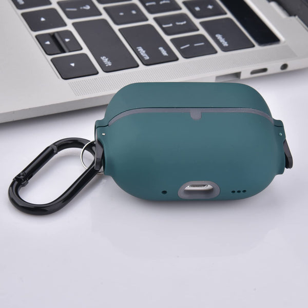 Case Compatible with AirPod Pro 2 Protective Cover with Keychain (503-Green)