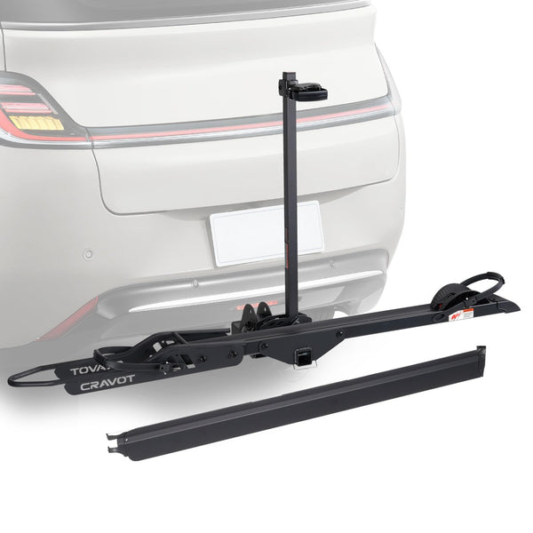 CRAVOT CyberRack S2 Ebike Rack, 300 lbs Capacity Foldable Bike Racks for Tow Hitch Heavy Electric Bike Carrier for 2 E-Bike, Up to 5-inch Fat Tire 2'' Receiver