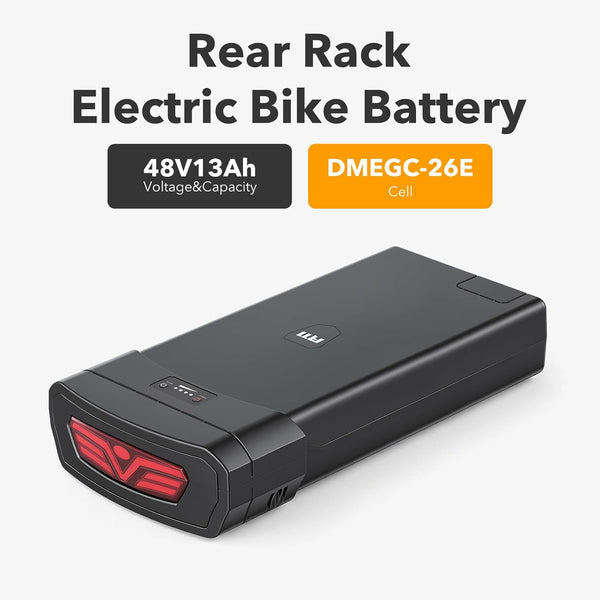 YS YOSE POWER Electric Bike Battery 48V 13Ah Compatible with PEDEGO Electric Bicycles Fit for 48V Pedego Ebike Battery Replacement with Taillight