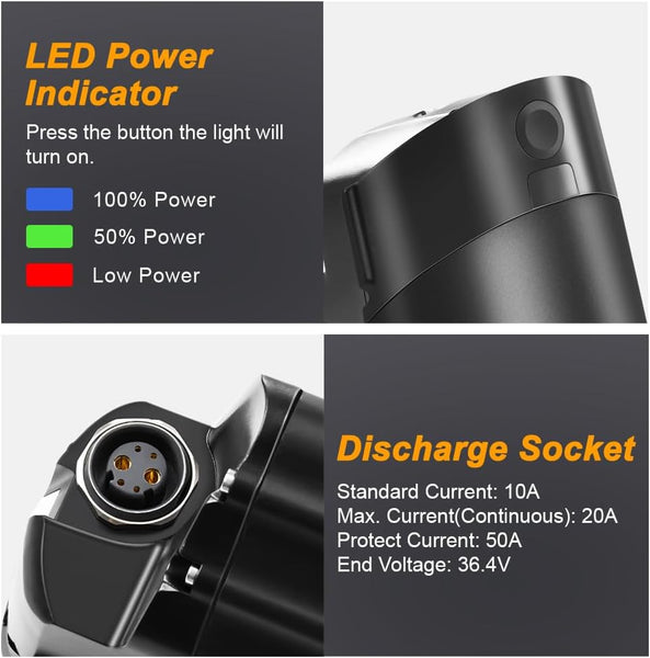 YS YOSE POWER 48V14Ah Aventon Ebike Battery for Pace 500.2 Pace 500.3 and Pace 500.3 Step-Through Battery Replacement Electric Bike Lithium Bicycle Batteries 48V