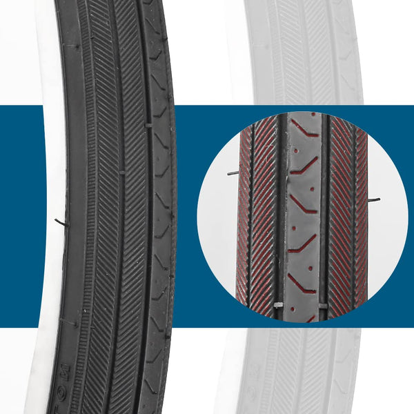 26X1 3/8 (37-590) Road Bike Tires with or Without Bike Tubes 26x1.3/8 32mm AV Schrader Valve